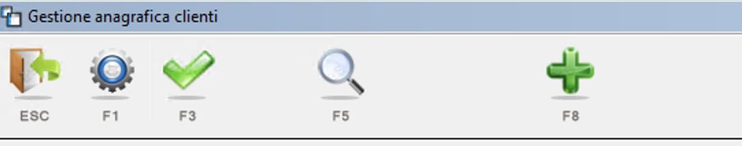 Barra strumenti in modalita' ricerca